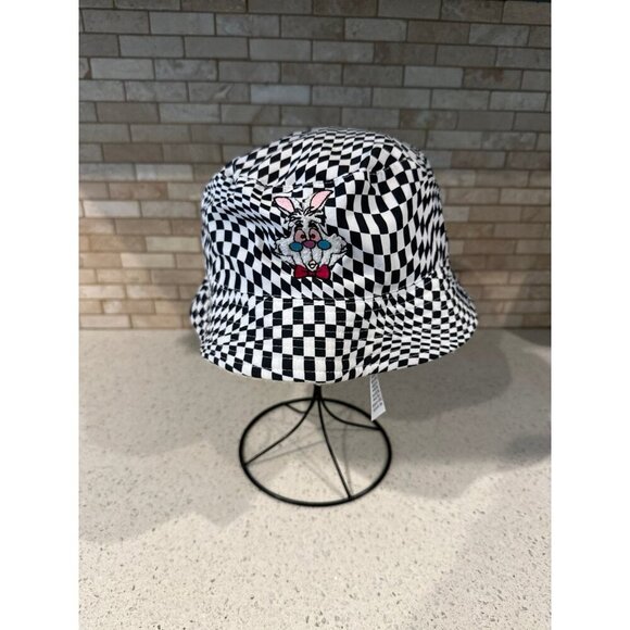 Disney Accessories - Disney Parks Alice in Wonderland White Rabbit Checkered Bucket Adult Hat